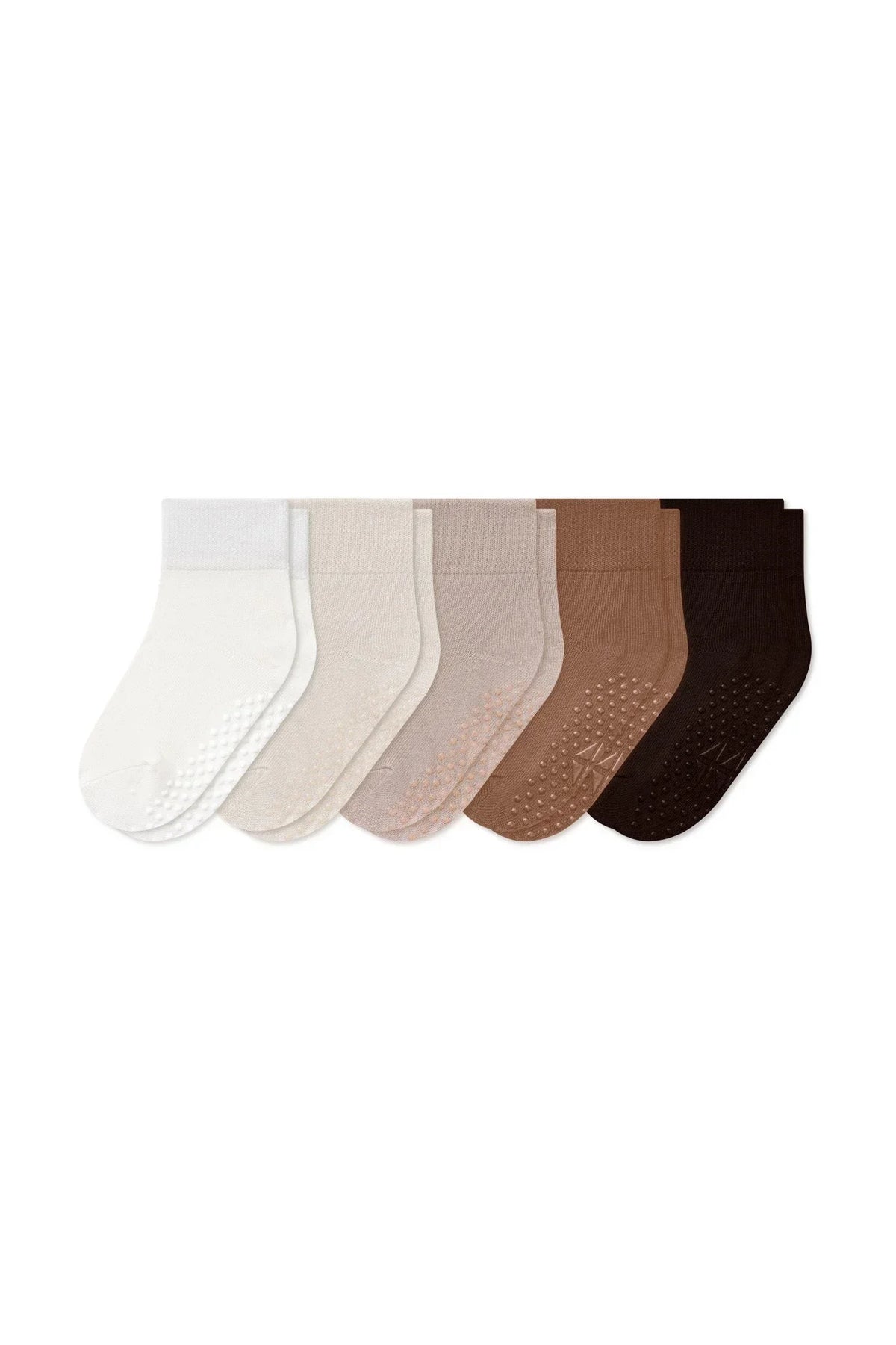Quarter Socks Combo 5-Pack in Cafe