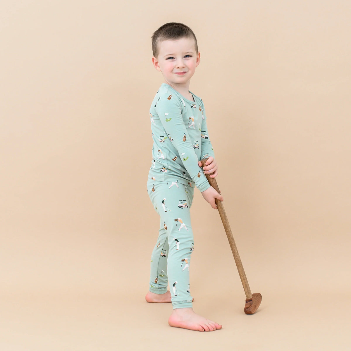 Long Sleeve Pajamas in Golf