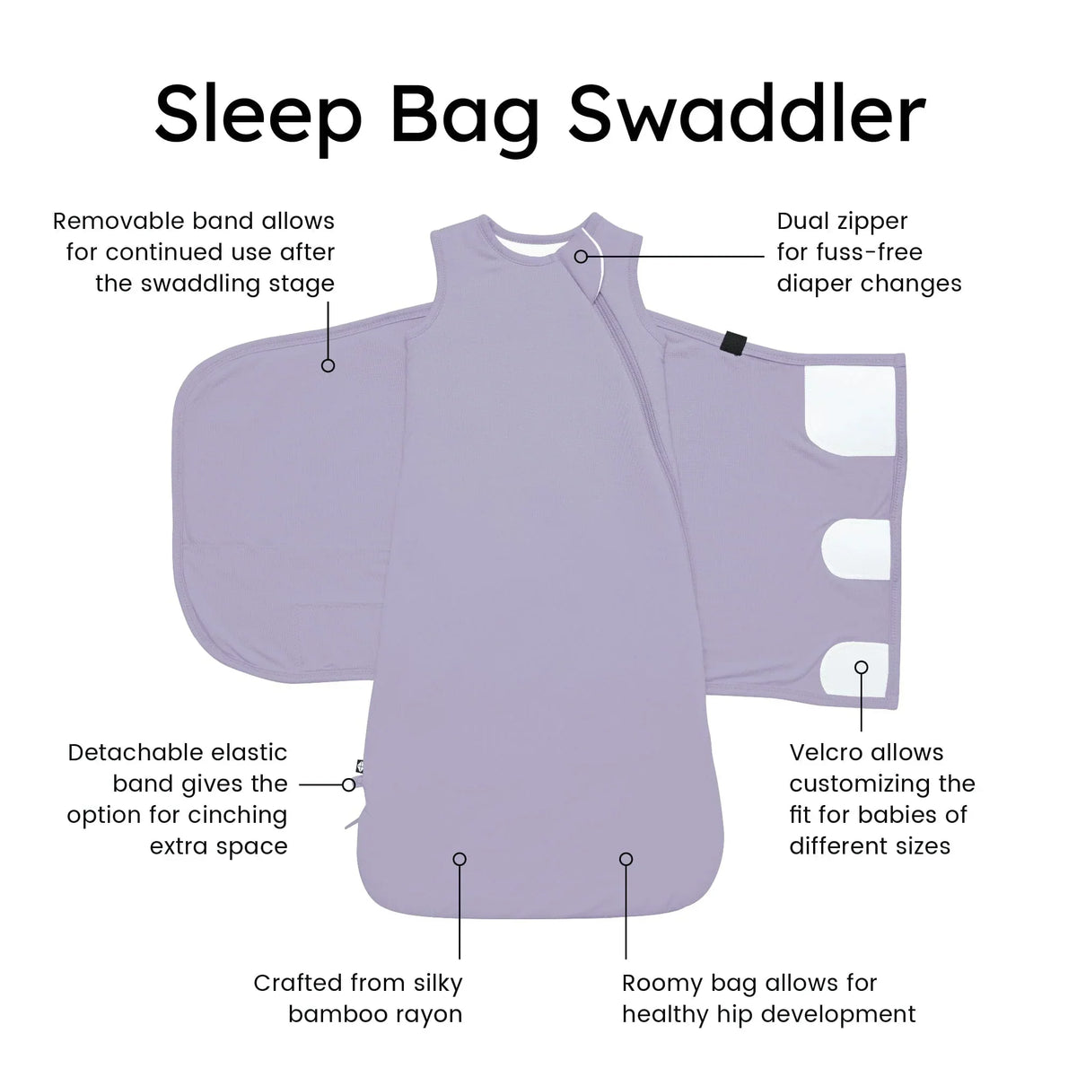 Sleep Bag Swaddler in Taro 1.0