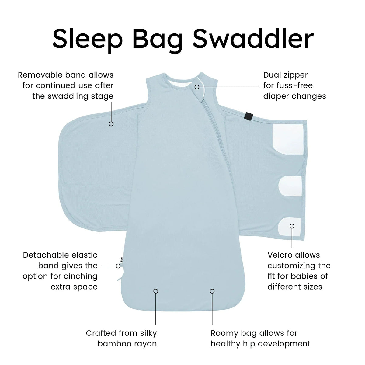 Sleep Bag Swaddler in Fog 1.0