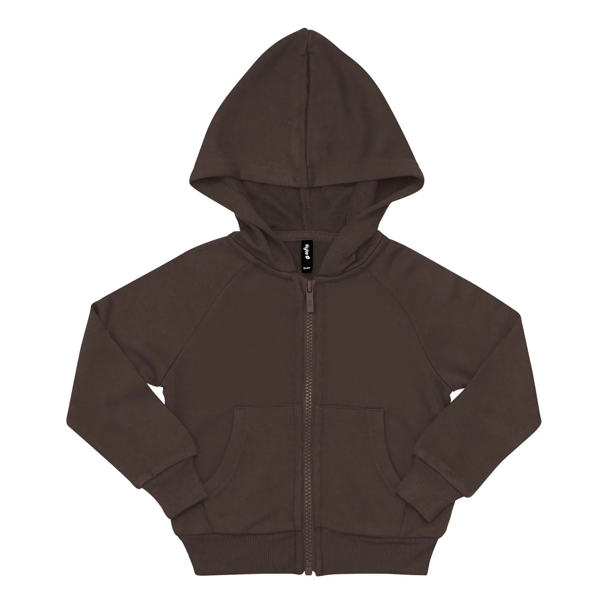 Fleece Zip Up Hoodie in Espresso