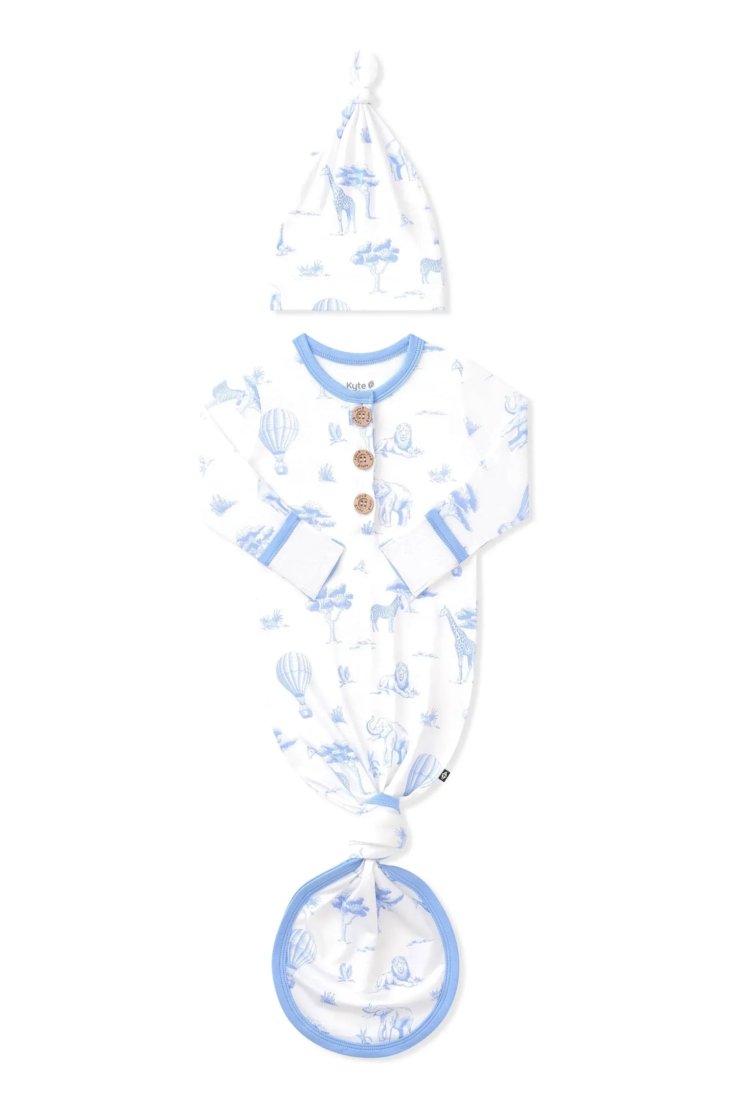 Knotted Gown with Hat Set in Toile Safari