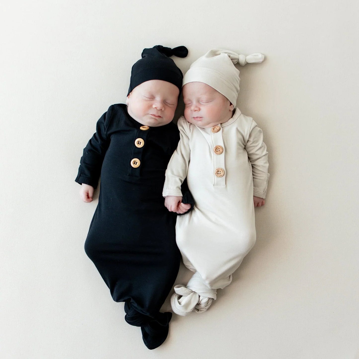Knotted Gown with Hat Set in Oat