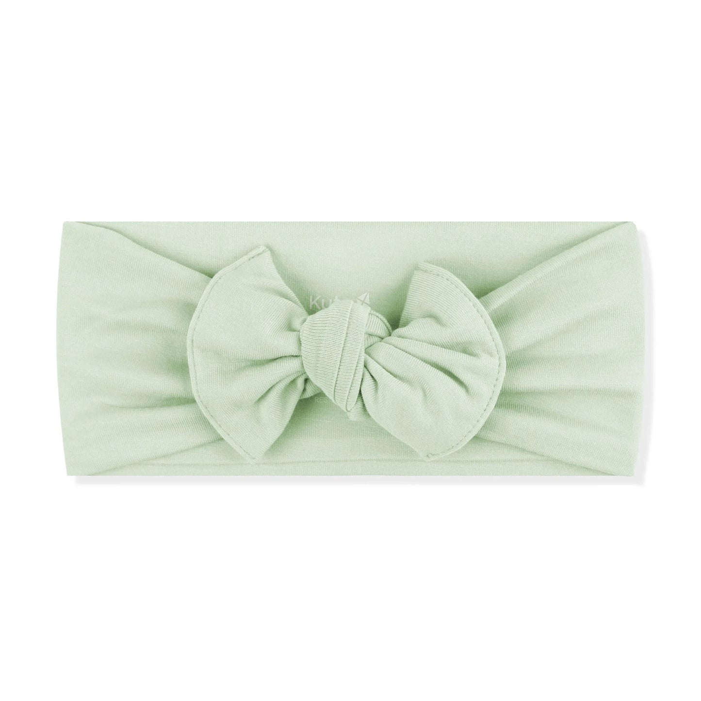 Knotted Bow Headband in Basil