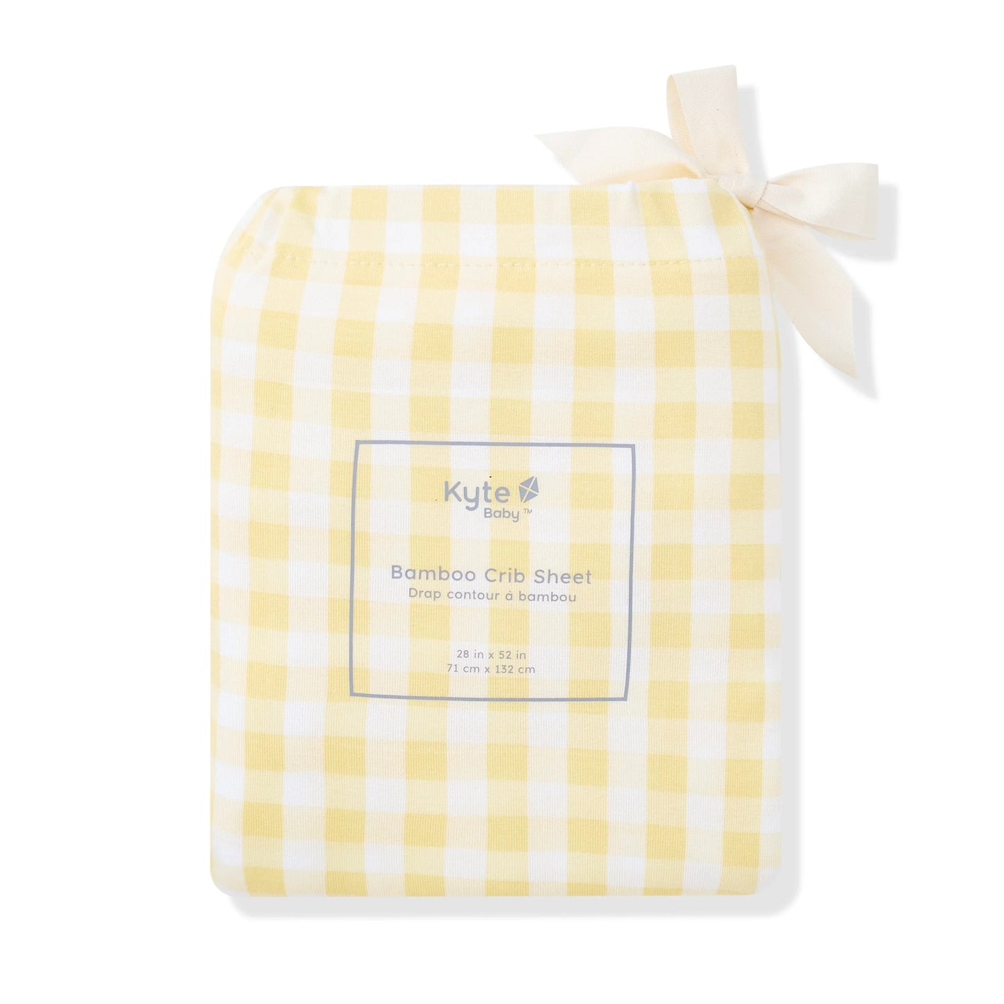 Crib Sheet in Gingham Chamomile