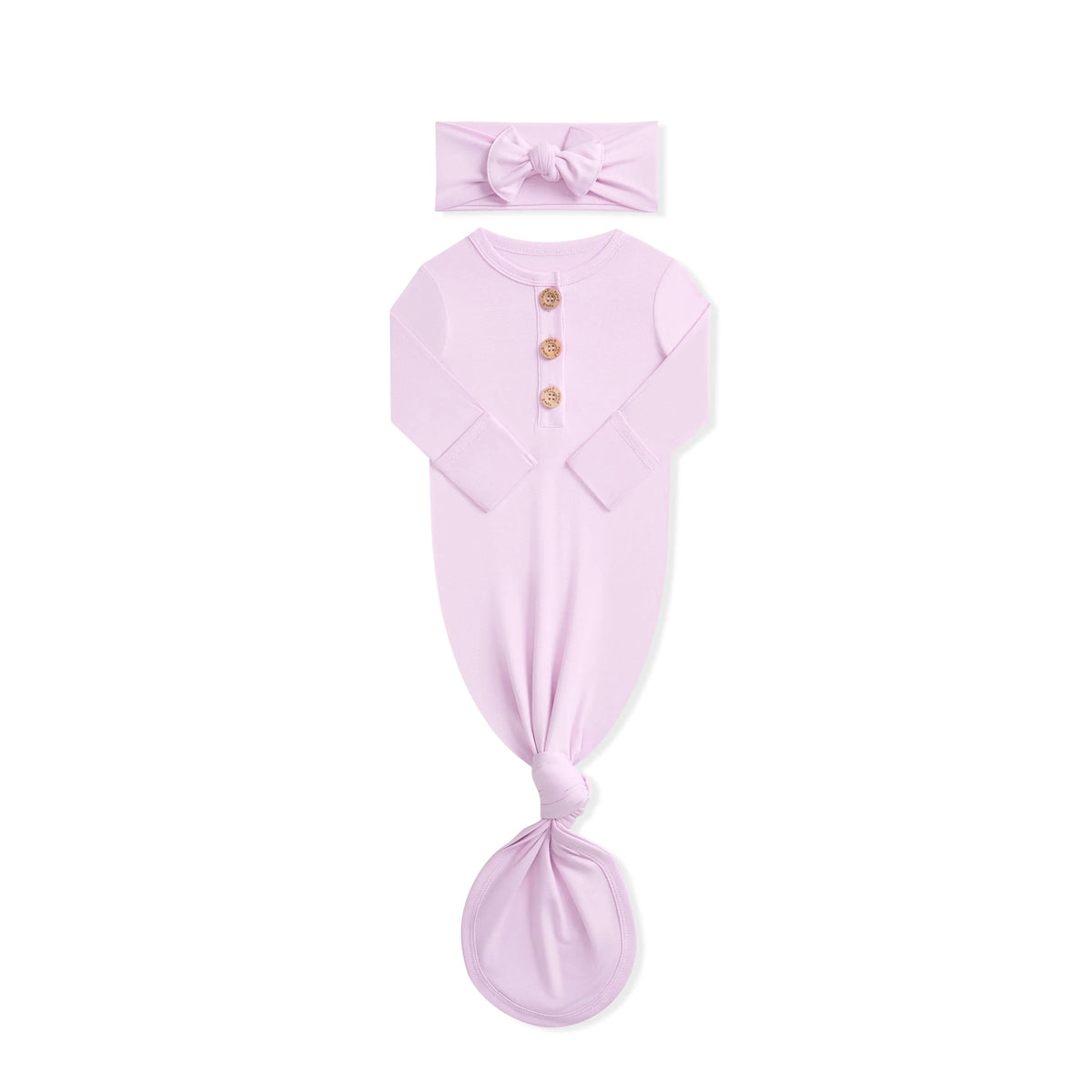 Knotted Gown with Bow Set in Thistle