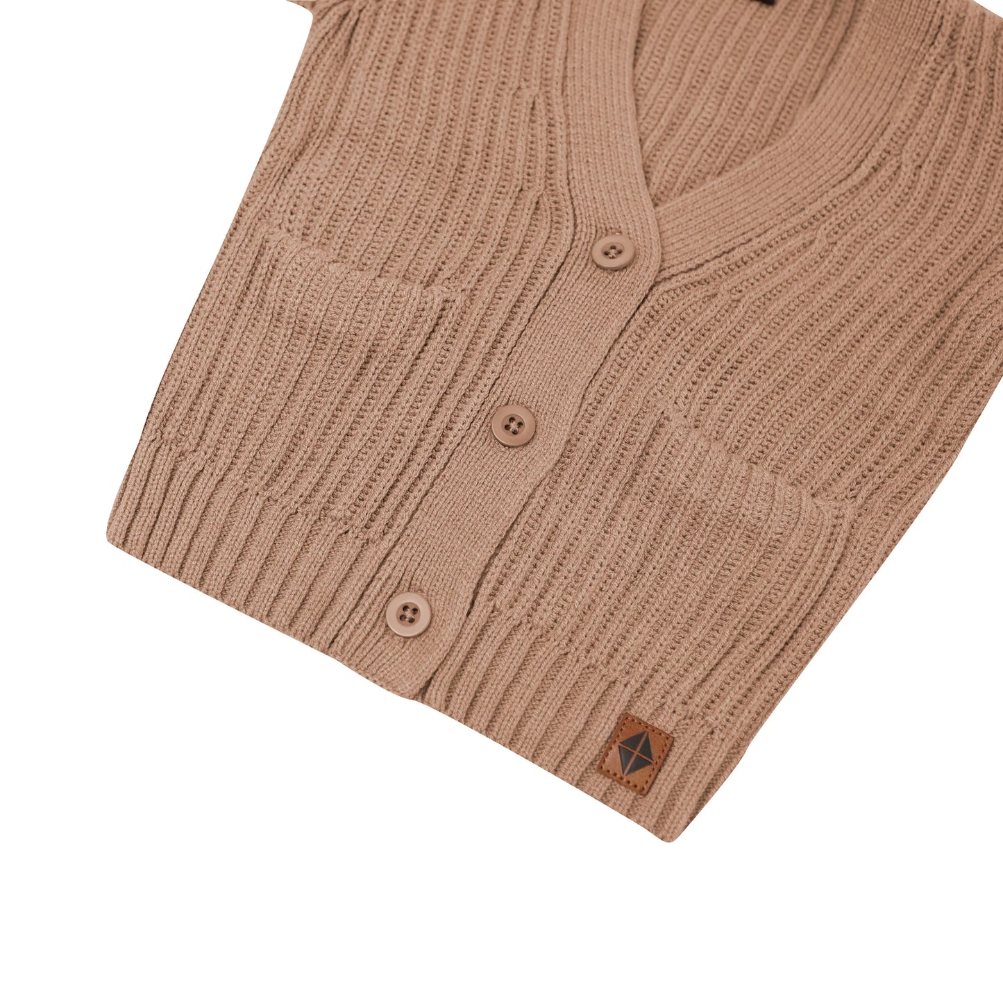 Chunky Knit Oversized Cardigan in Latte