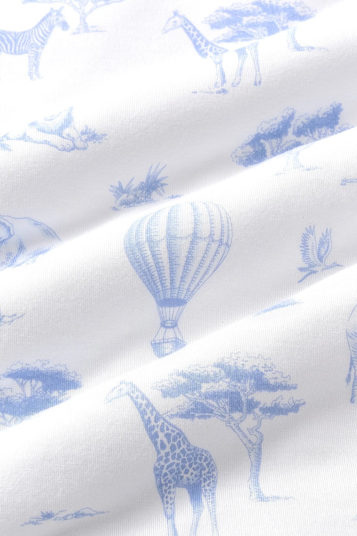 Short Sleeve Pajamas in Toile Safari
