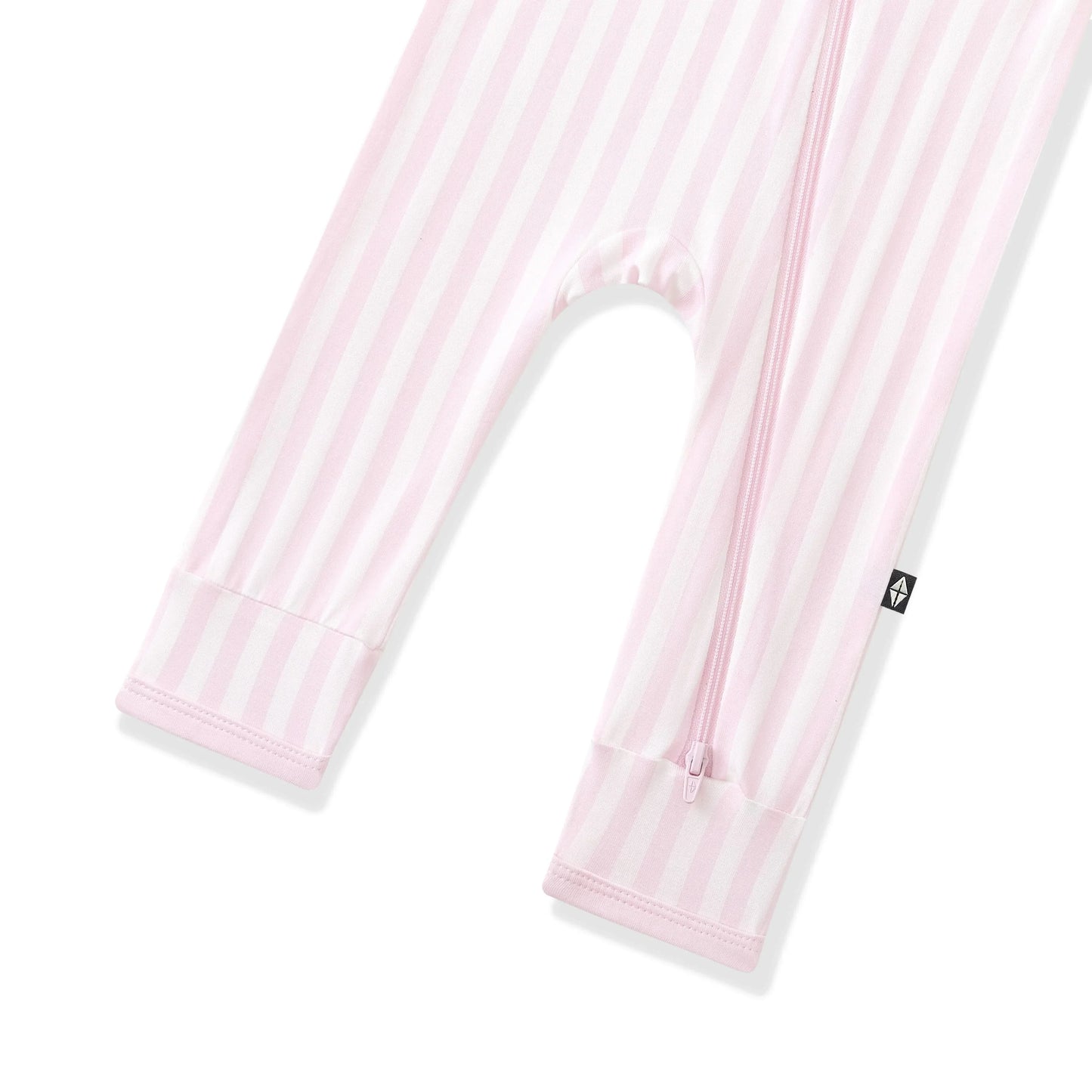 Zippered Romper in Small Sakura Stripe