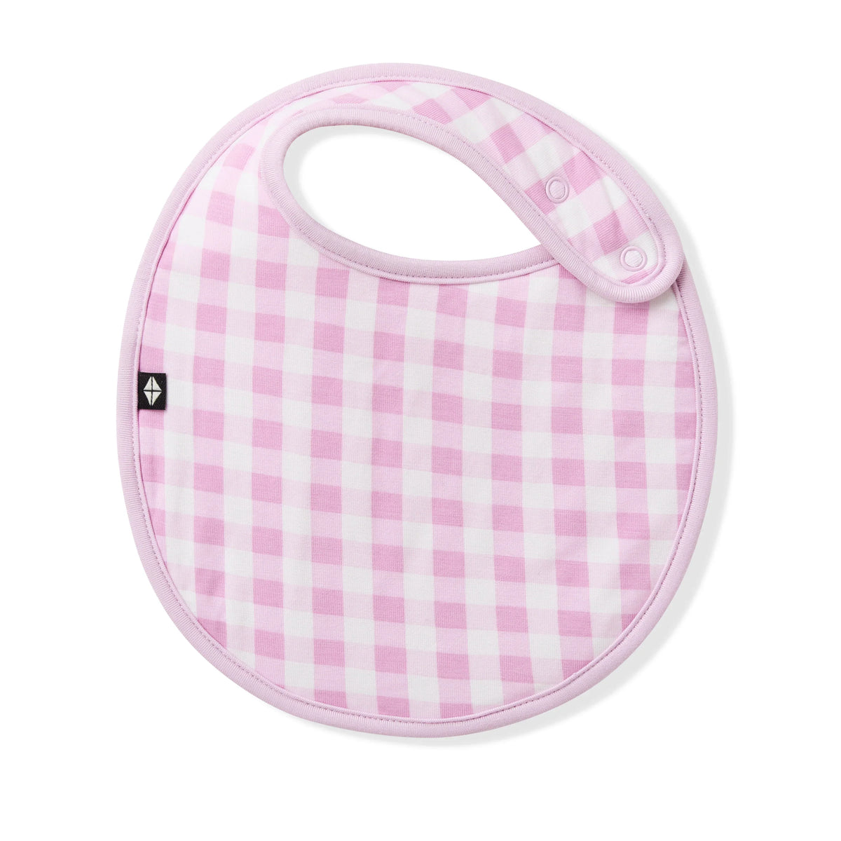 Cushy Bib in Gingham Thistle