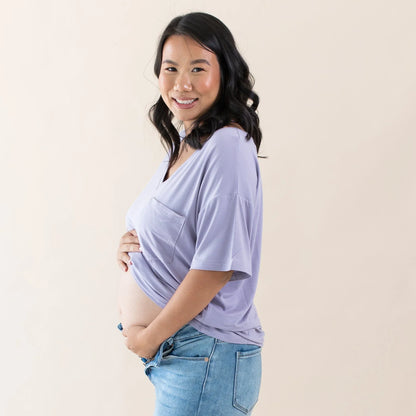 Women’s Relaxed Fit V-Neck in Taro