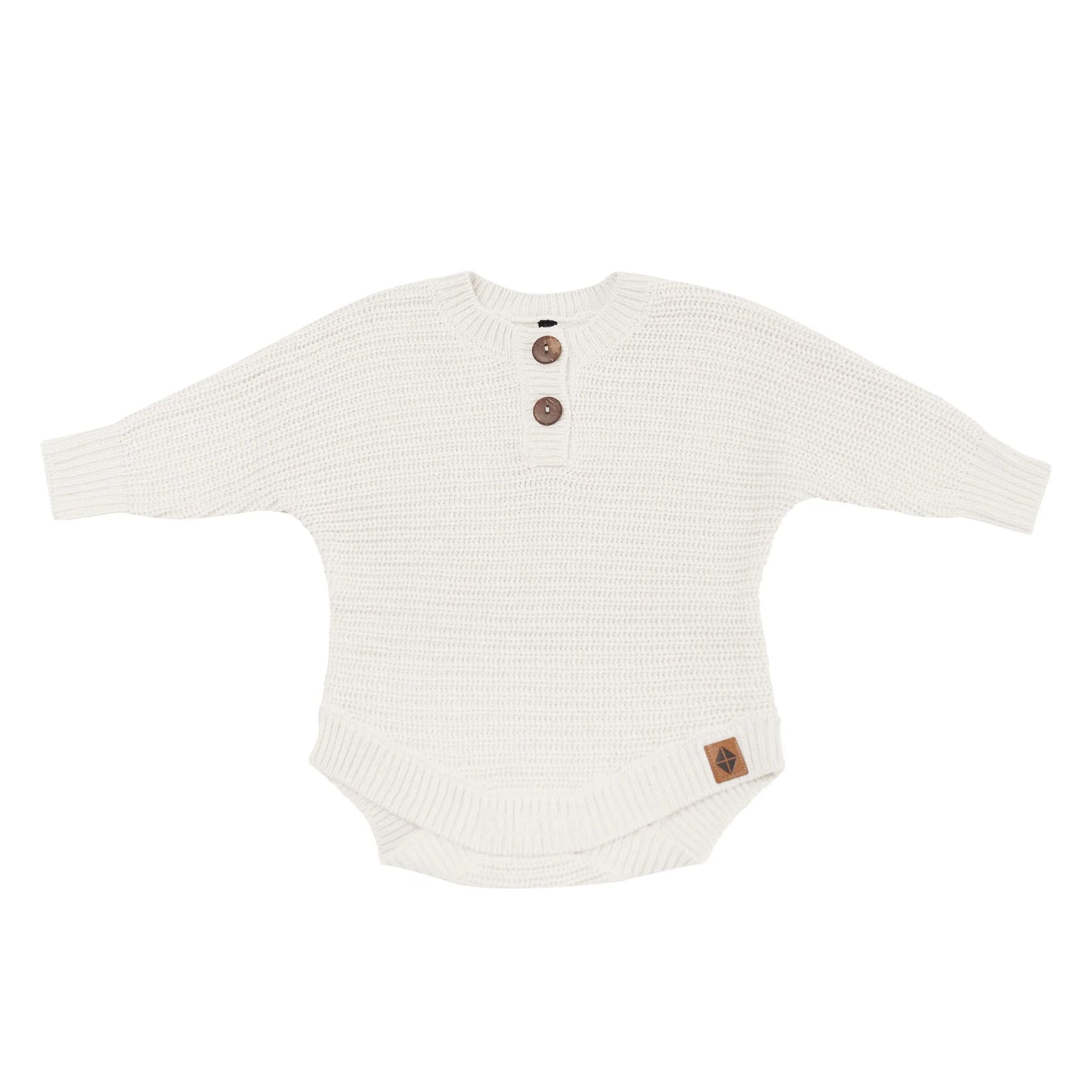 Chunky Knit Romper in Oat