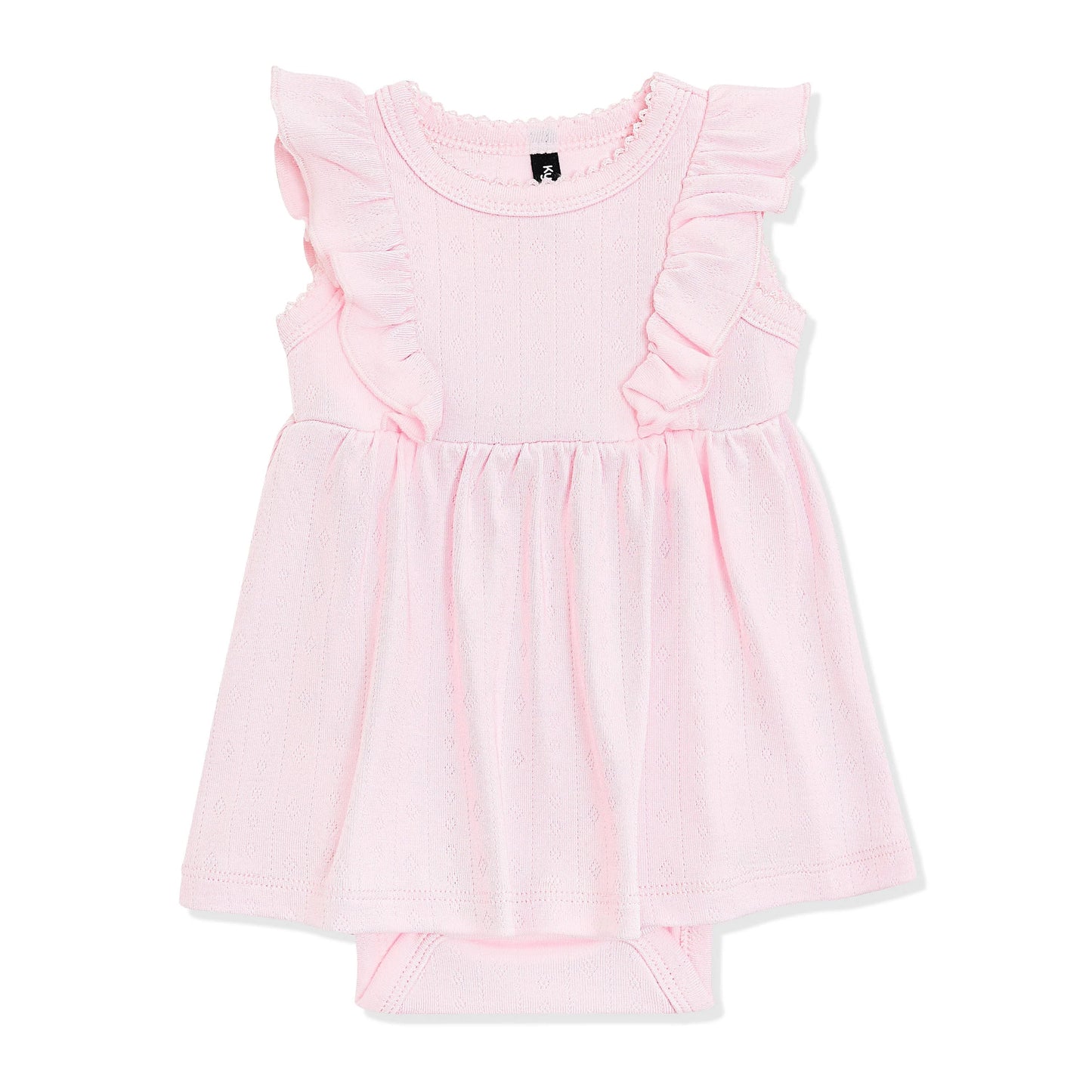 Pointelle Bodysuit Dress in Sakura