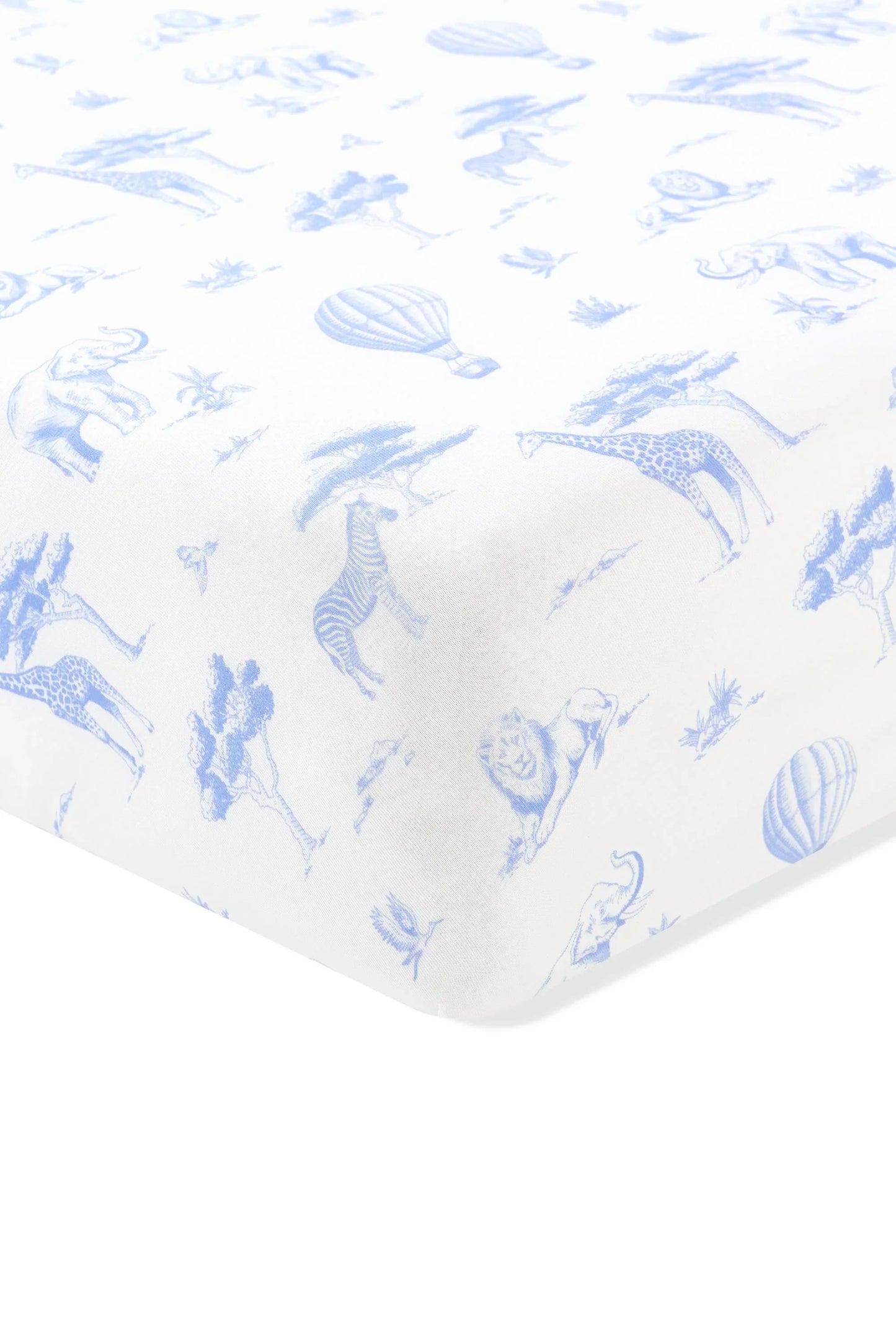 Crib Sheet in Toile Safari