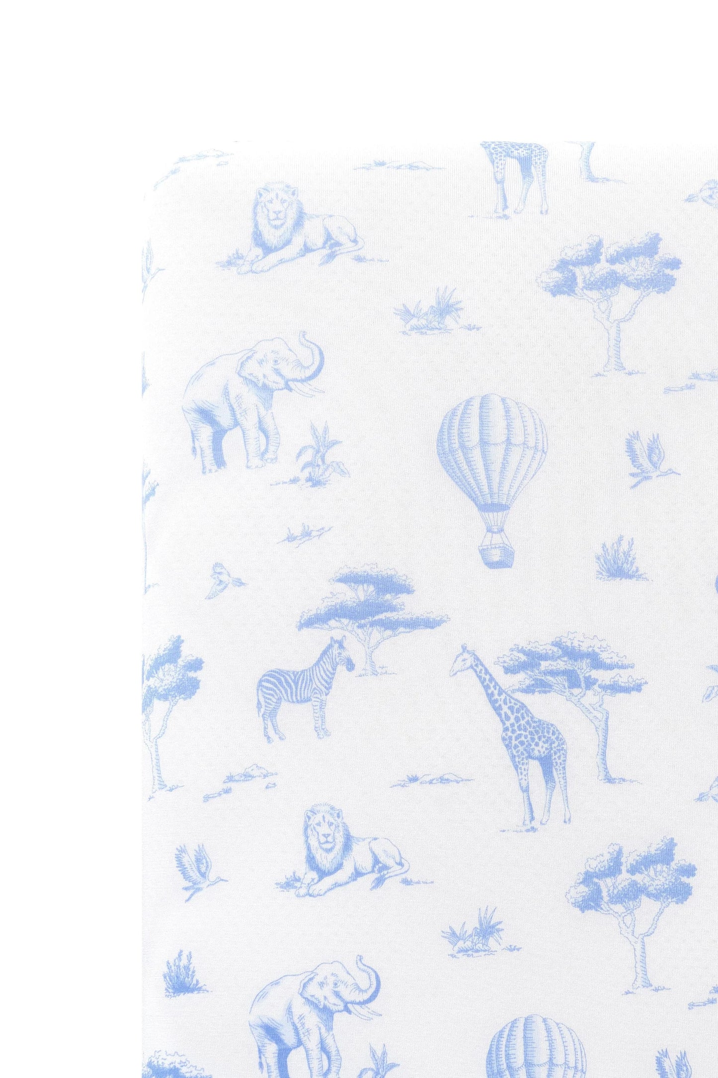 Crib Sheet in Toile Safari