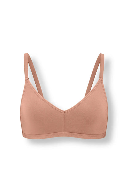 Women's V-Neck Bra in Latte