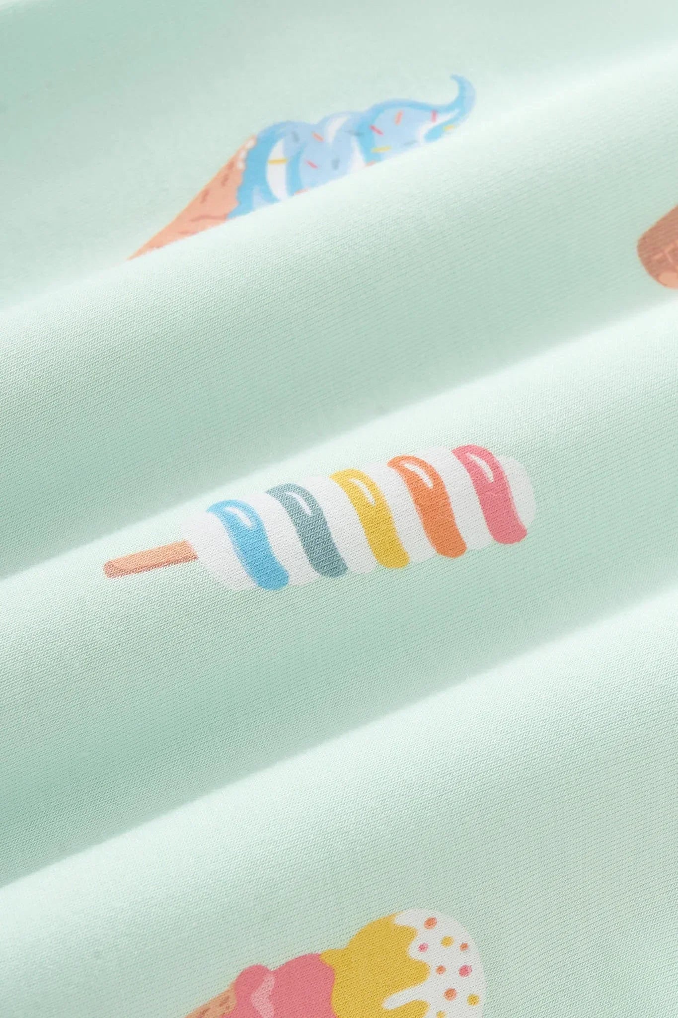 Short Sleeve Pajamas in Mint Ice Cream