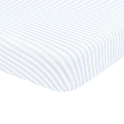 Mini Crib Sheet in Small Mist Stripe
