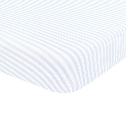 Mini Crib Sheet in Small Mist Stripe