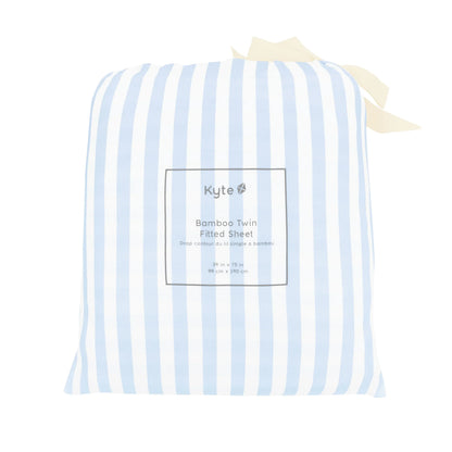 Twin Sheet in Small Mist Stripe