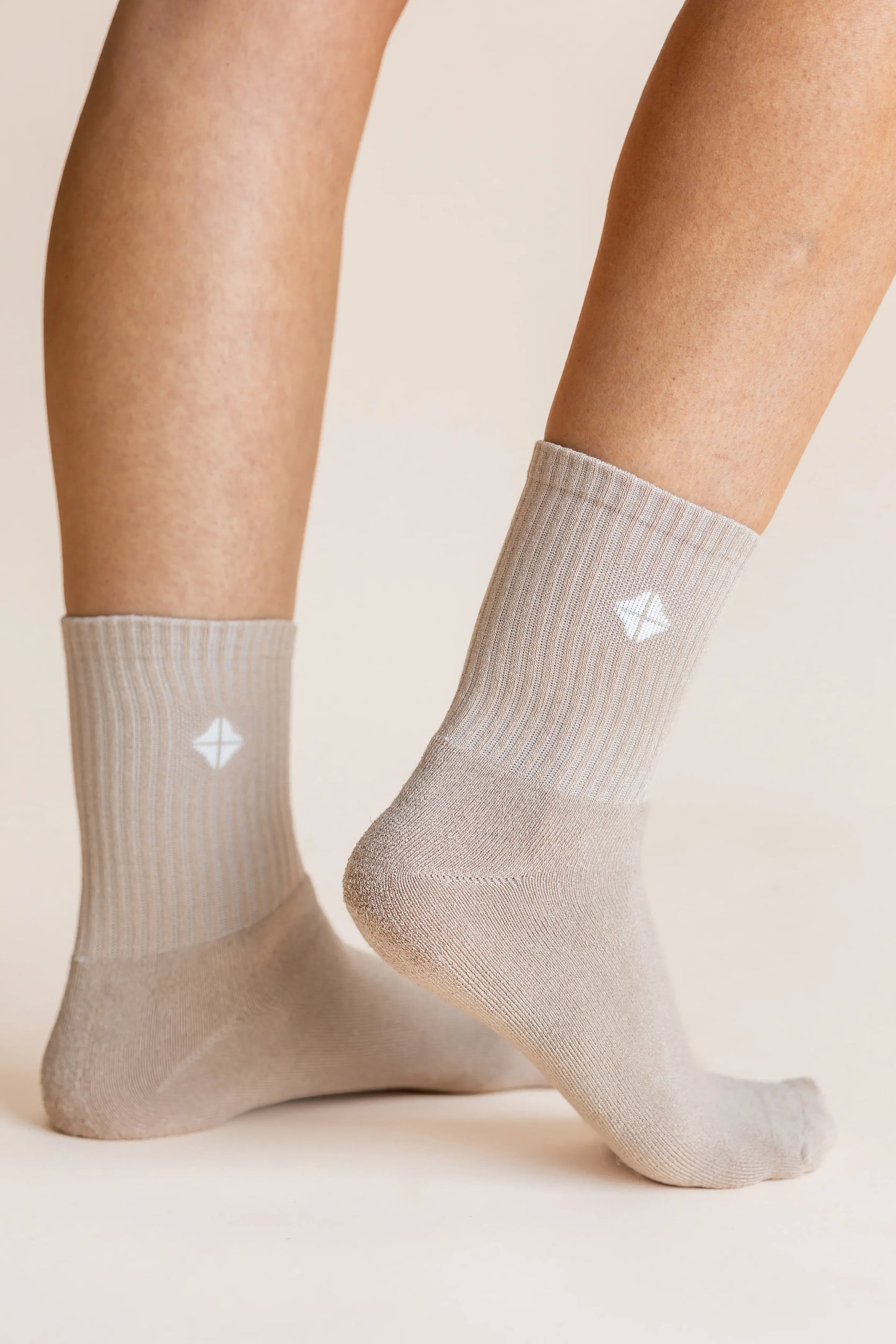 Adult Crew Socks in Bisque
