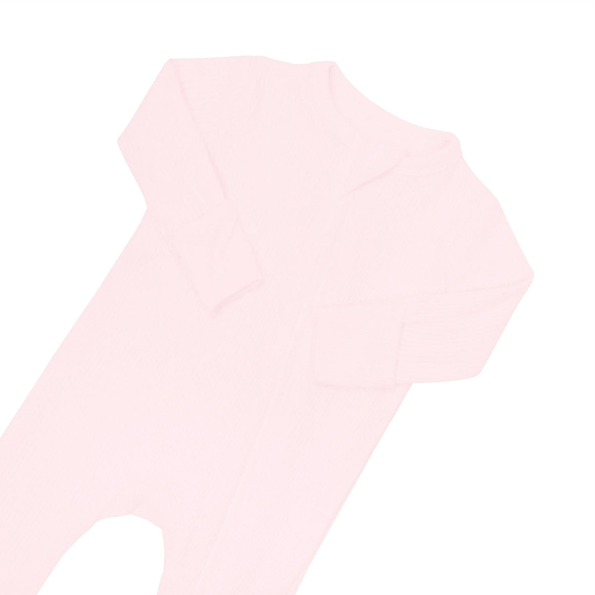 Ribbed Zipper Romper in Sakura