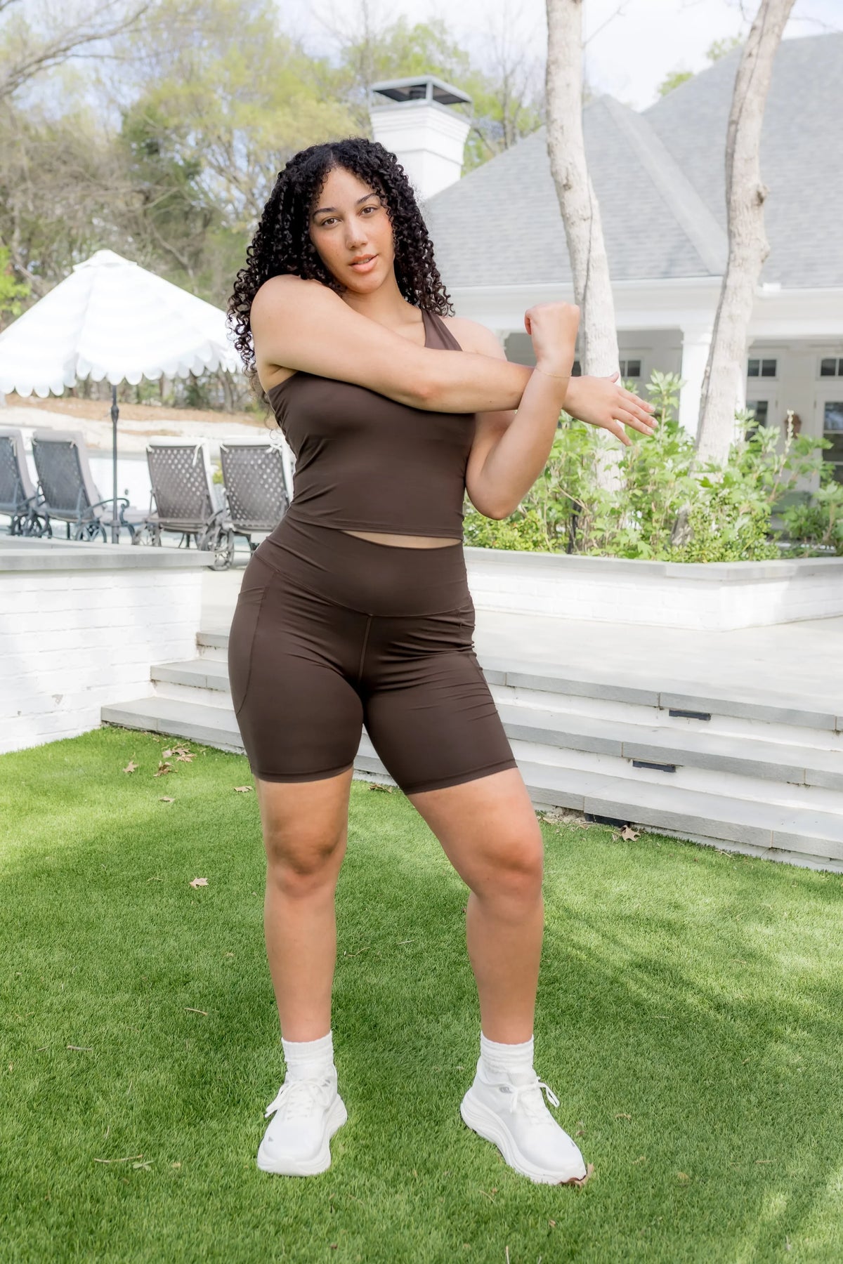 Bamboo Flex Bra Tank in Espresso