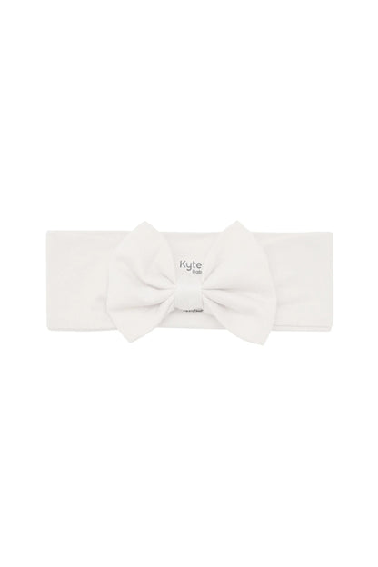 Bow Headband in Oat