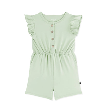 Flutter Sleeve Romper in Basil