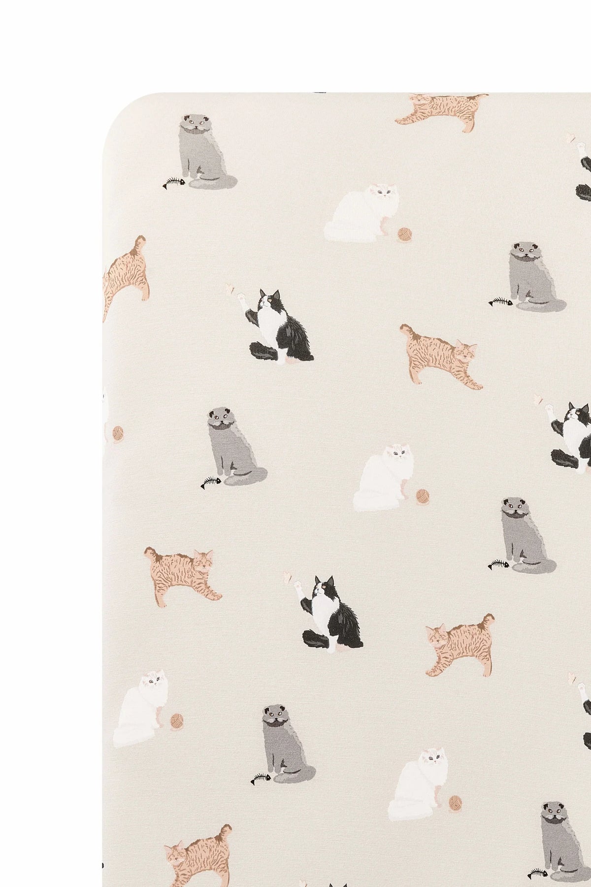 Crib Sheet in Fluffy Cat