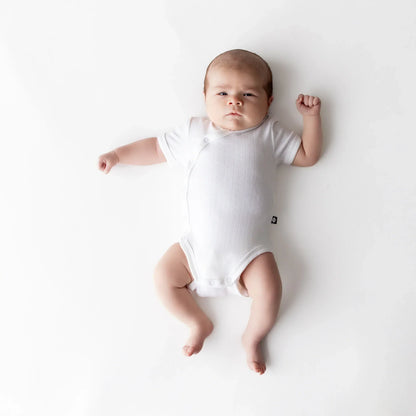 Pointelle Kimono Bodysuit in Cloud