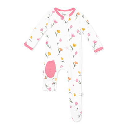 Zippered Footie in Tulip