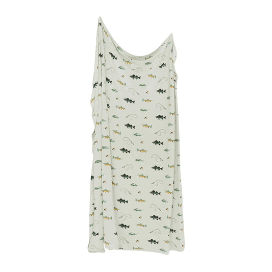 Swaddle Blanket in Fishing