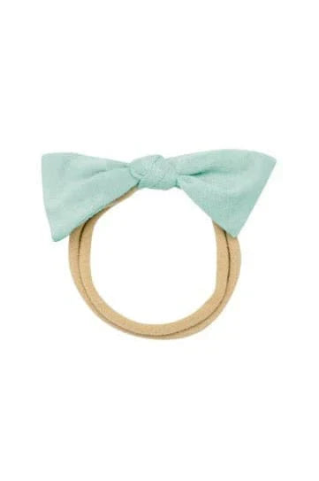 Tiny Nylon Bow in Sage
