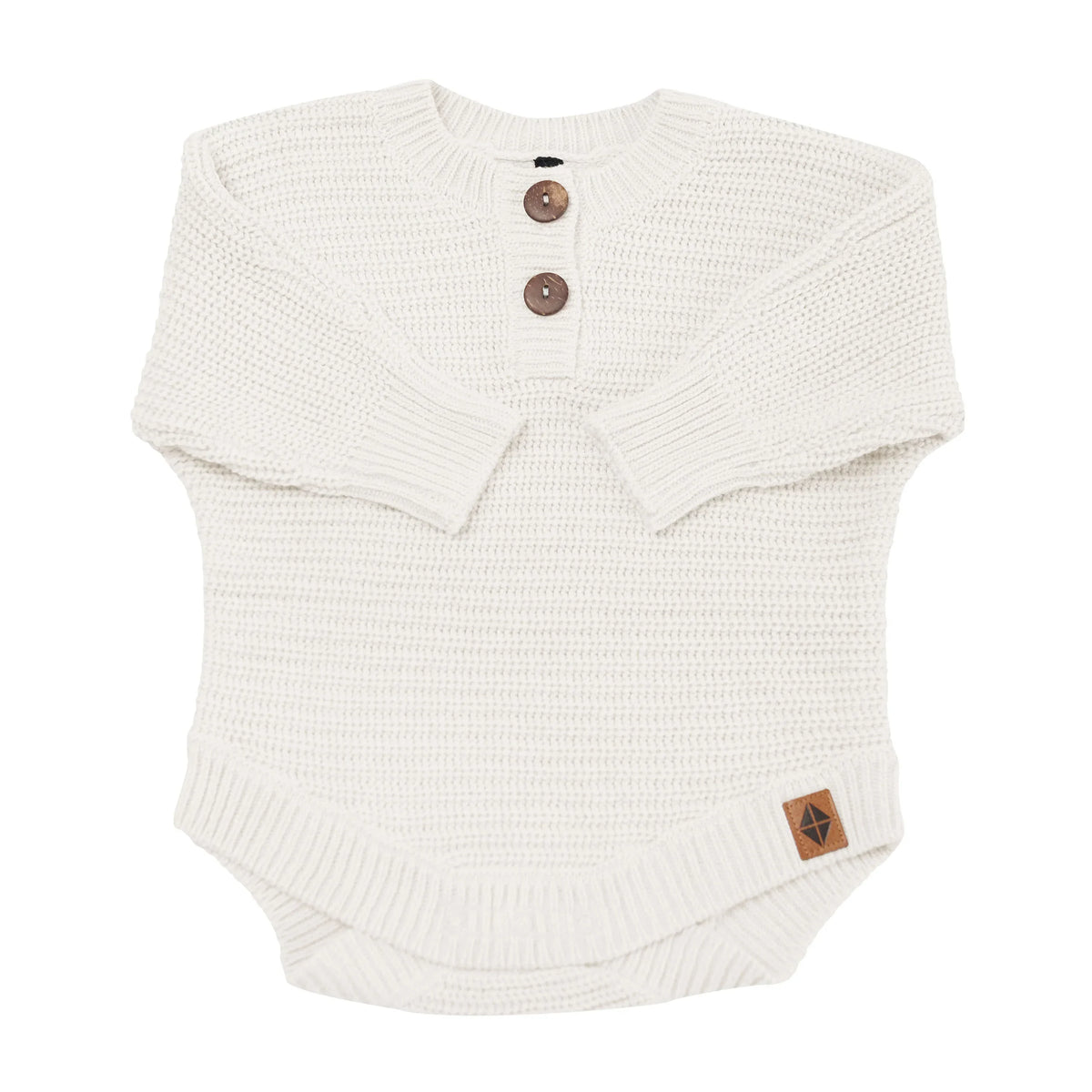 Chunky Knit Romper in Oat