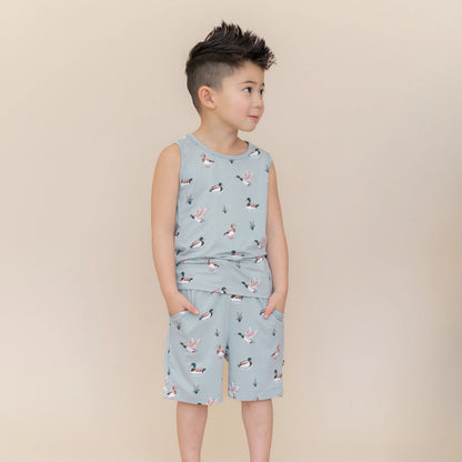 Drawstring Short in Mallard Duck