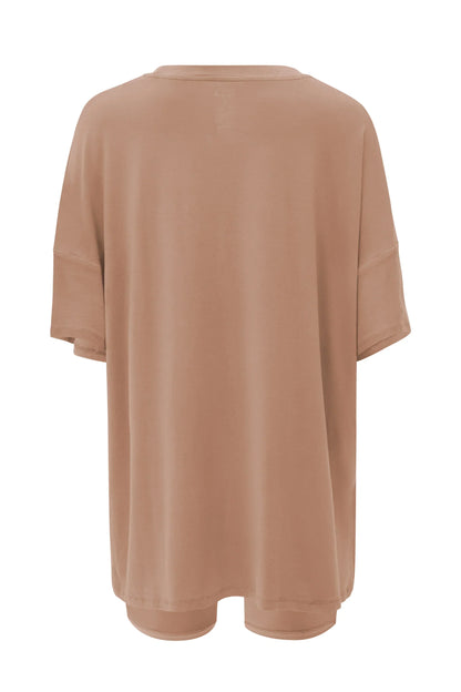 Women’s Biker Short Set in Latte