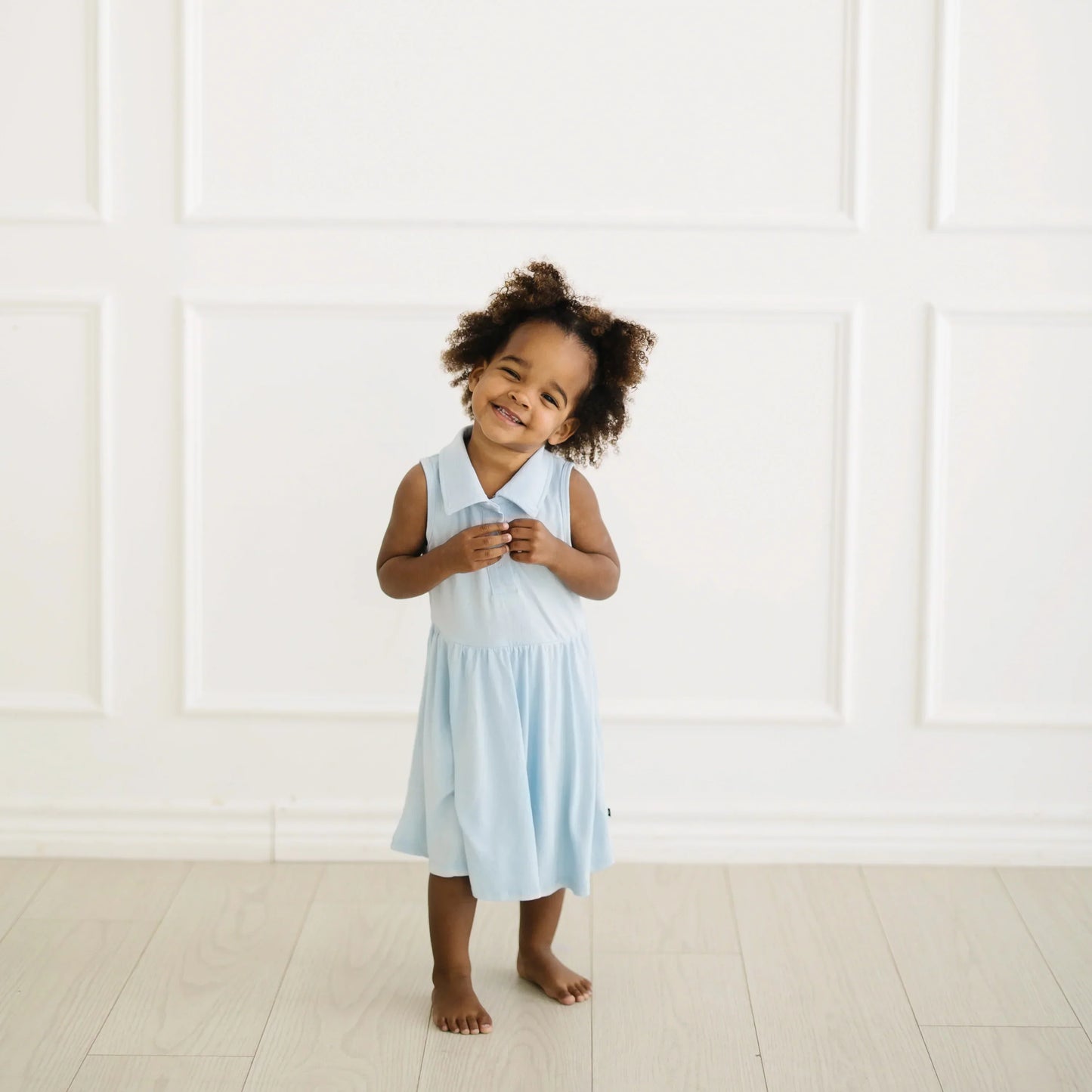 Polo Bodysuit Dress in Breeze