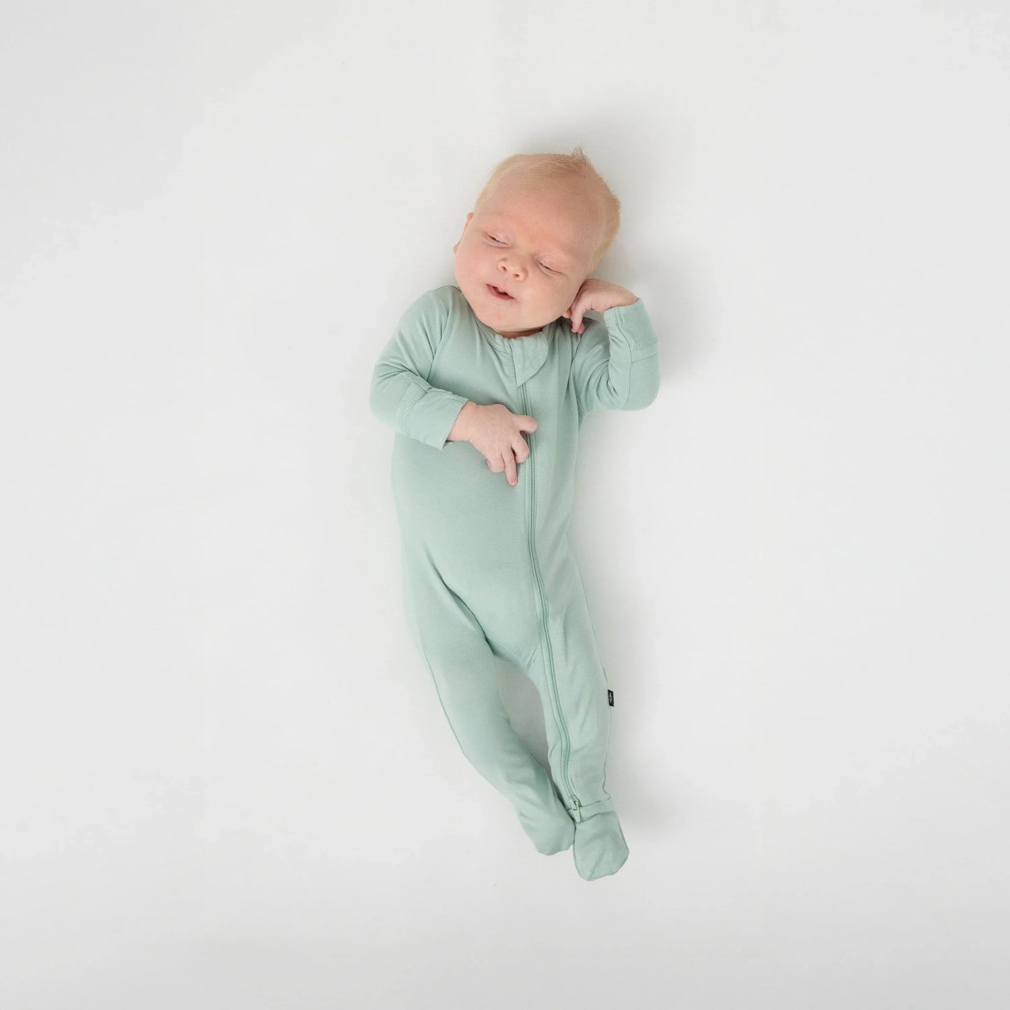 Zippered Footie in Sage