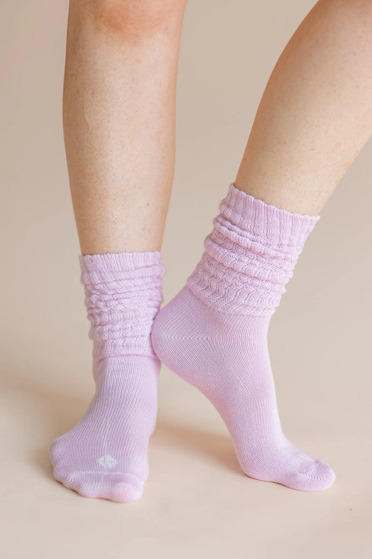 Adult Scrunch Socks in Thistle