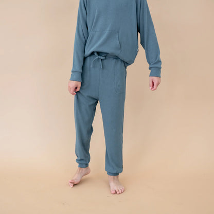 Ribbed Jogger Pant in Atlantic