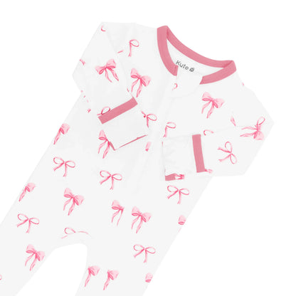 Zippered Footie in Bow