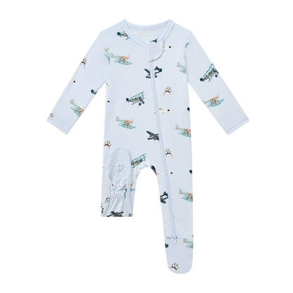 Zippered Footie in Take Off