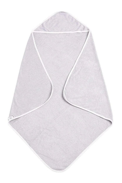 Hooded Bath Towel in Storm with Cloud Trim