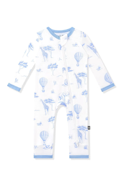 Zippered Romper in Toile Safari