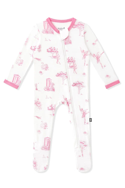 Zippered Footie in Toile Ballet