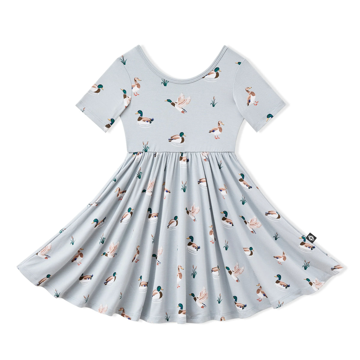 Twirl Dress in Mallard Duck