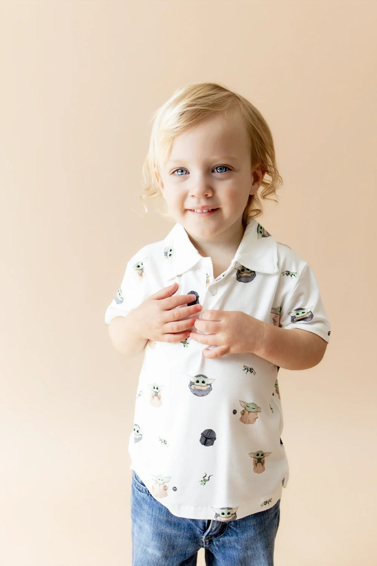 Toddler Short Sleeve Polo in Grogu™