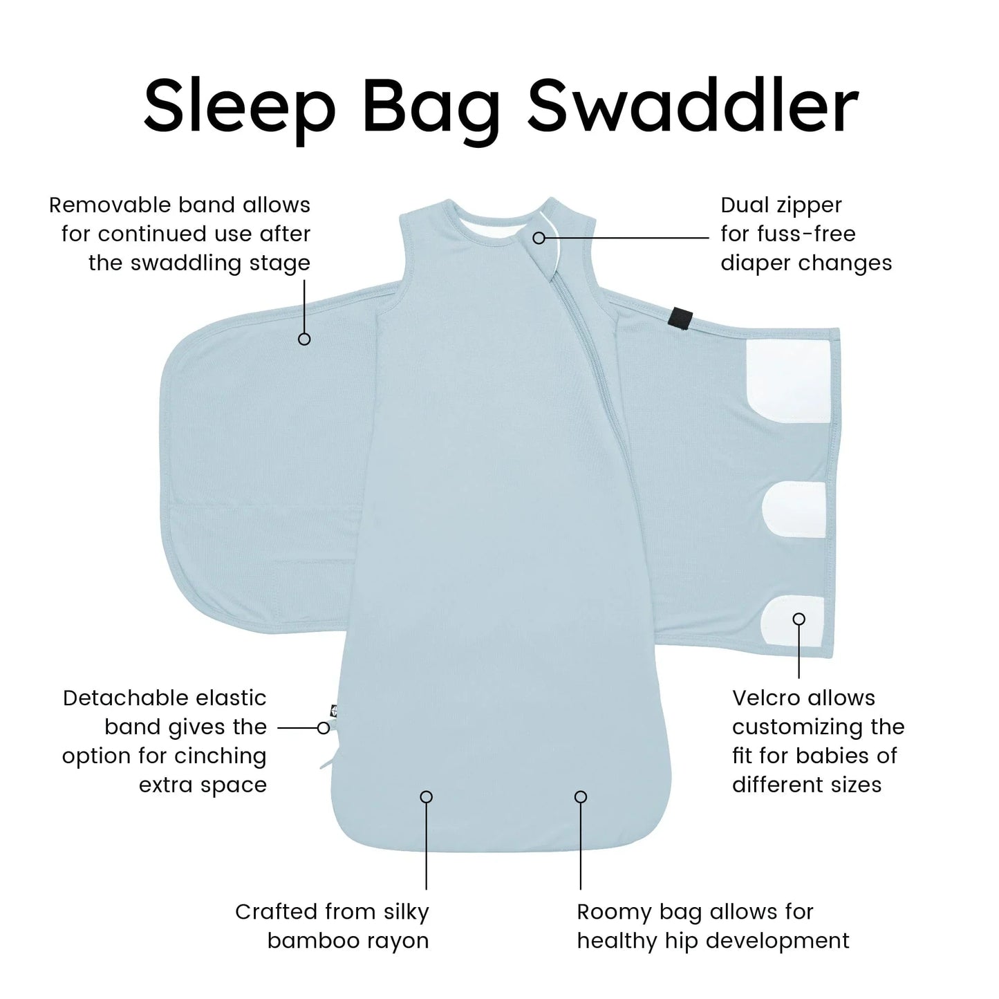 Sleep Bag Swaddler in Fog 1.0