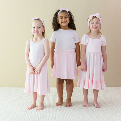 Puff Sleeve Twirl Dress in Sakura